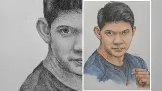 PainTPasteL | Video menggambar wajah Iko Uwais timelapse dengan pensil warna 12