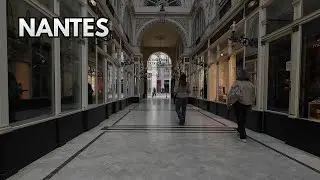 Nantes City Centre Walk to Passage Pommeraye | 4K Walking Tour