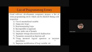 Lecture 32 1 Code Inspection 2 Cleanroom Testing