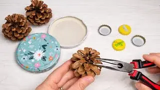 👌 Don't throw away old jar and bottle caps! Easily create a lucky decoration!