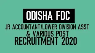 OFDC Recruitment 2020 | Odisha Nijukti Khabar 2020 | Syllabus | Exam Pattern | Imp Date