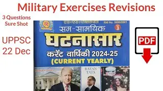 UPPSC 2024 Current Affairs Military Operations & Exercises Revision Series