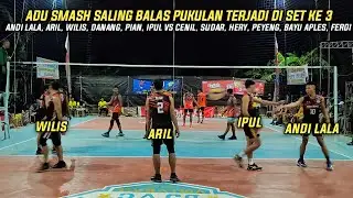 ADU SMASH SALING BALAS PUKULAN TERJADI DI SET KE 3❗