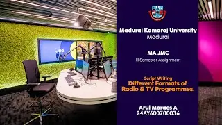 Different formats of Radio & TV Programmes - Script Writing