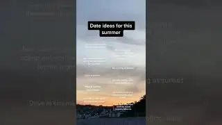 Date ideas for this summer