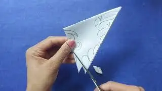 Rangoli stencils at home / Rangoli design card/ how to make rangoli design on paper cutting #video 
