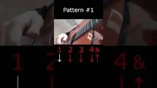 Beginner Guitar - Strumming Practice - chords Em E A Am D and 8th note strumming patterns