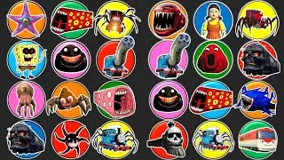 Spin Wheel Monster Choo Choo Charles, Thomas Exe, Train Eater, Pou, Giant Ball Eater, Brain Eye