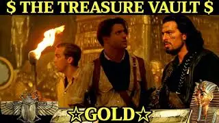 The Mummy (1999) ~ Treasure Room Of The Pharoah's ~ Golden Statue's And Piles Of Gold! Egyptian Gold