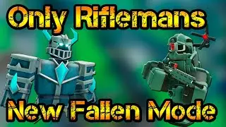 Only Riflemans Mercenary Base New Fallen Mode Roblox Tower Defense Simulator