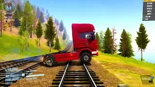 Cars Vs Train Crossing | Gaming Challenge Part 140 #mudrunner #beamngdrive