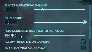 *PC Steam and Epic* How to increase the Tether Distance in Ark Non-Dedicated Server