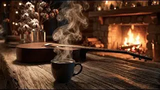 Soft Acoustic Guitar for Night Relaxation & Stress Relief | Cozy Winter Cabin (2 Hours)