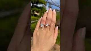 1.75 ct and 3.5 ct radiant solitaire rings comparison