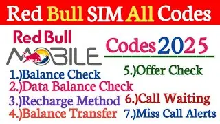 Red Bull SIM All USSD Codes Details 2025 | Useful Codes | Recharge, Balance Check, Offers, More