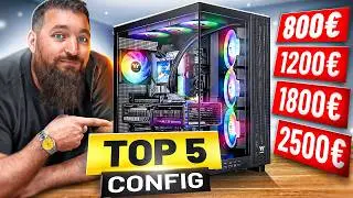 TOP 5 CONFIG PC Gamer : 800&euro; / 1200&euro; / 1800&euro; / 2500&euro;