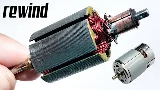 how to rewind DC motor upgrade with thick wire