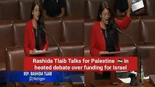 Rashida Harbi Tlaib Palestenian American Muslim Representative on 1bn$ Bill for Israel Iron Dome