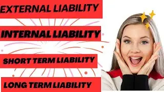 short term liability/ long term liability/ internal liability / external liability / accounting