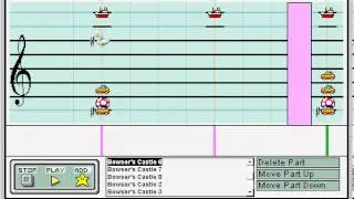 Mario Paint Composer - Mario Kart 64 - Bowser's Castle