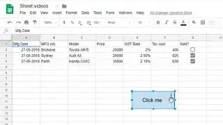 How to insert button in Google sheets | Assign macro to button