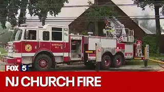 Historic church fire in Montclair, NJ
