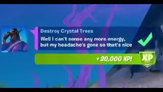 Fortnite Challenge - Destroy Crystal Trees - Chapter 2 Season 5