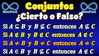 1.1.6 Decir si es Verdadero o Falso y Demostrar o dar contraejemplo (Álgebra Superior)