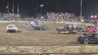 Another Rollover at West Jordan Stampede Demolition Derby. 23 Aug 2025