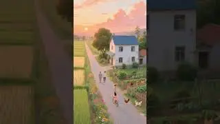 Relaxing Evening Walk Through the Fields 🍃🏡 #cozy #nature #village #countryside #rural