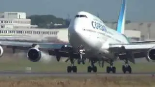 Corsair B747 F-HSEA Close Takeoff @ Hamburg Airport