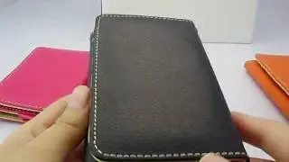 Premium iPhone 4S Black Leather Wallet Case