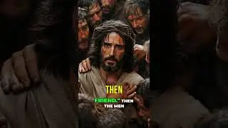 Иуда предает Иисуса. Арест, поединок на мечах и божественное спокойствие.