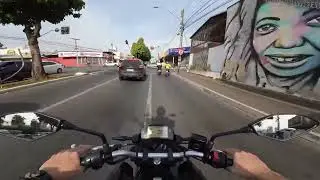 Testando o capacete novo
