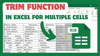 How To Use Trim Function In Excel For Multiple Cells