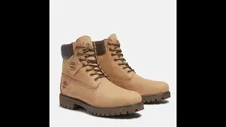 Men's Timberland Premium 6-Inch Waterproof Boot - Beige Nubuck / Dark Brown