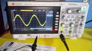 Como fica o painel frontal do osciloscopio Keysight DSOX1102G em PortuguesBr
