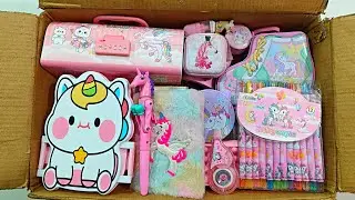 Ultimate unicorn stationery & toys collection, pencil box, lunch box, school stationery, crayons
