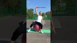 Fitball workout #fitball #shorts #stabilityball #ball #stabilitytraining #swissball #workout #short