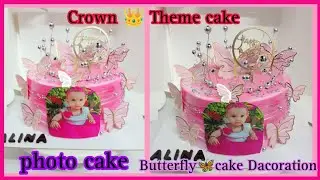 Crown Cake Decorating Ideas/Crown Theme Cake/Girl Birthday Cake/PrincessCake#youtubevideos#crowncake