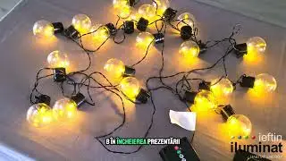 Ghirlanda cu panou solar si becuri LED @Iluminat-ieftin