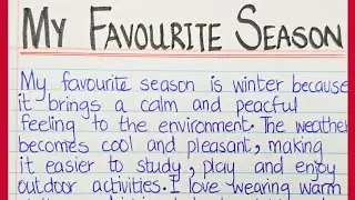 Essay On My Favourite Season in English | My Favourite Season Essay in English |