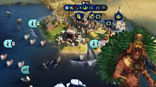 Попытка скрытного захвата столицы | Civ 6 Deity Aztecs Ep.5