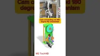 Cam connecting rod 180 degree flip mechanism #design #machine #cad