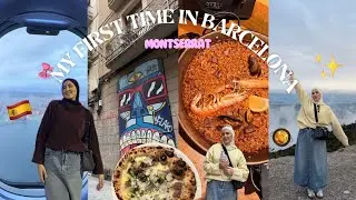 My First Vlog 💗✨ | Come With Me to Barcelona 🇪🇸🥘 | أجيوا معايا ل