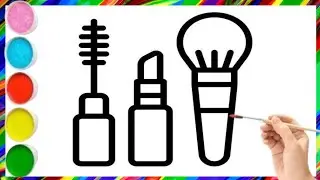 Makeup Drawing Easy | How to Draw Makeup kit for Kids  | Bacchon Ka Makeup