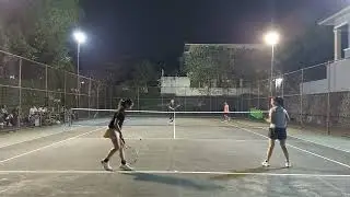 Tennis Beraninya Sama Cewe 🤣 Bram-Kevin (Merah/Hitam) 4 Vs 2 Moniq-Rissa (Hitam/Biru)