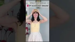 ✨İP KESMEDEN SİPERLİĞİNİ &Ouml;R🧵S&Uuml;PER KAĞIT İP CAP ŞAPKA💖 KNİTTED CAP HAT🧶 SUPER EASY KNİTTED CAP HAT