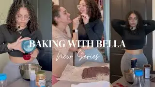 BAKING WITH BELLA| Vegan cookie dough bars and DIY vegan chocolate ✨