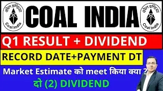 COAL INDIA SHARE DIVIDEND I COAL INDIA  Q1 RESULT 2026 I CIL DIVIDEND I COAL INDIA SHARE NEWS